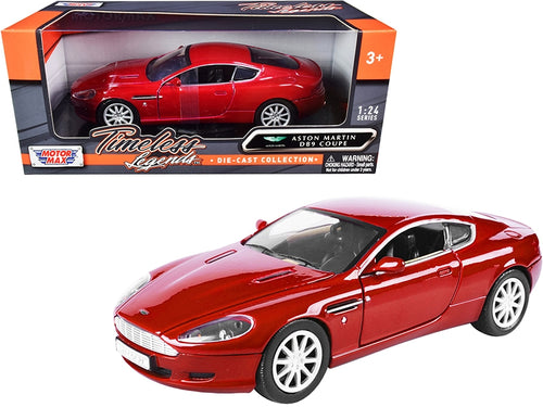 Load image into Gallery viewer, Aston Martin DB9 Coupe Red &quot;Timeless Legends&quot; 1/24 Diecast Model Car by Motormax
