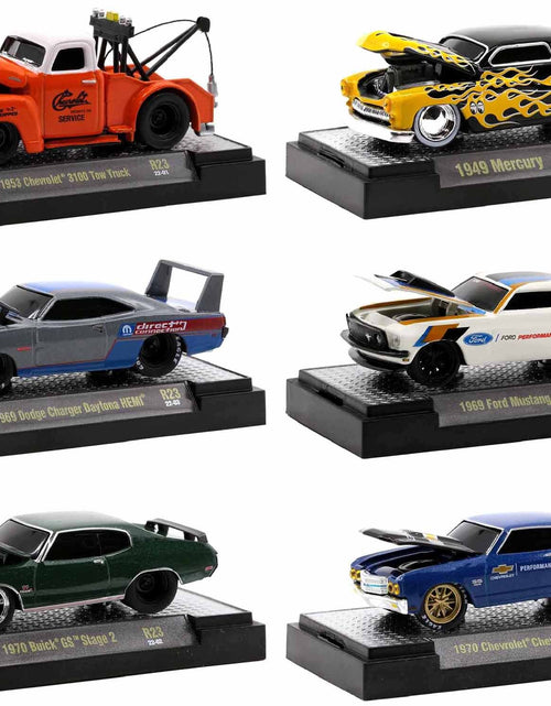 Load image into Gallery viewer, &quot;Ground Pounders&quot; 6 Cars Set Release 23 IN DISPLAY CASES Limited Edition to 9000 pieces Worldwide 1/64 Diecast Model Cars by M2 Machines
