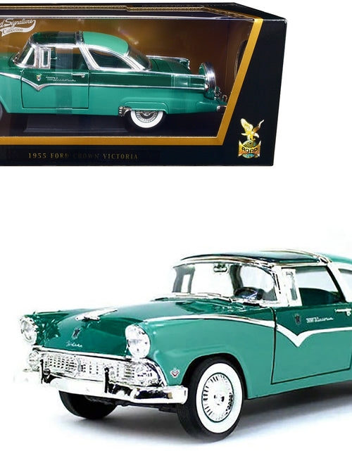 Load image into Gallery viewer, 1955 Ford Fairlane Crown Victoria Green 1/18 Diecast Model Car by Road Signature
