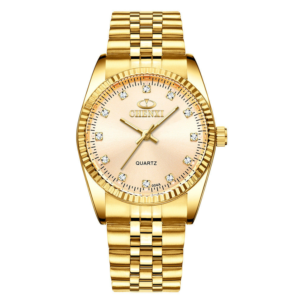 Color: White, style: Men - Golden couple watch men