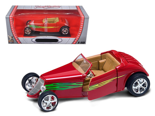 Load image into Gallery viewer, 1933 Ford Roadster Red 1/18 Diecast Car by Road Signature
