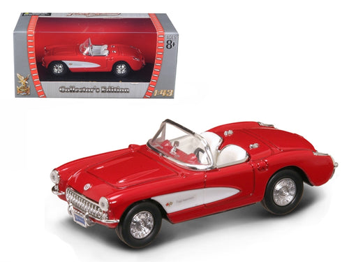 Load image into Gallery viewer, 1957 Chevrolet Corvette Convertible Red 1/43 Diecast Model Car by Road Signature
