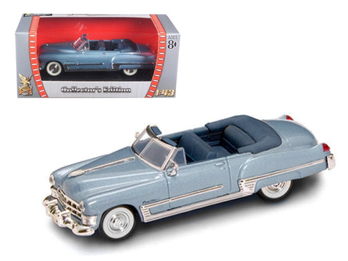 Load image into Gallery viewer, 1949 Cadillac Coupe DeVille Convertible Blue Metallic 1/43 Diecast Model Car by Road Signature
