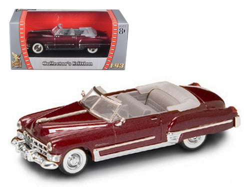 Load image into Gallery viewer, 1949 Cadillac Coupe DeVille Convertible Burgundy Metallic 1/43 Diecast Car by Road Signature
