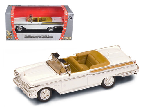 Load image into Gallery viewer, 1957 Mercury Turnpike Cruiser White 1/43 Diecast Model Car by Road Signature
