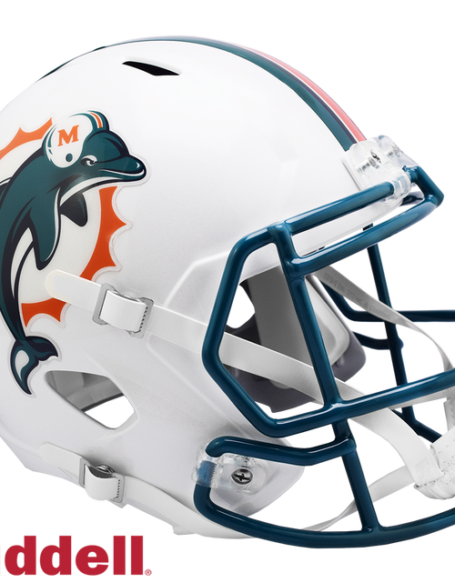 Load image into Gallery viewer, Miami Dolphins Helmet Riddell Replica Full Size Speed Style 1997-2012 T/B
