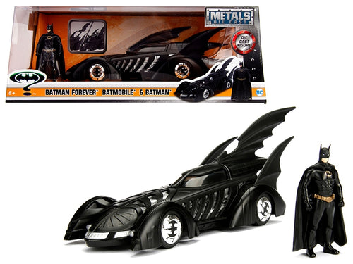 Load image into Gallery viewer, 1995 Batman Forever Batmobile with Diecast Batman Figure 1/24 Diecast Model Car by Jada
