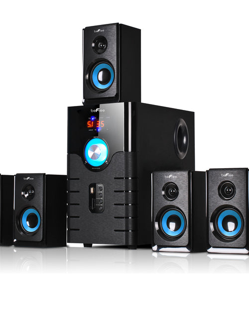 Load image into Gallery viewer, beFree Sound 5.1 Channel Bluetooth Surround Sound Speaker System in Blue

