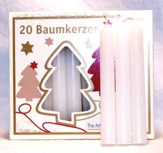 1/2" White Chime Candle 20 pack