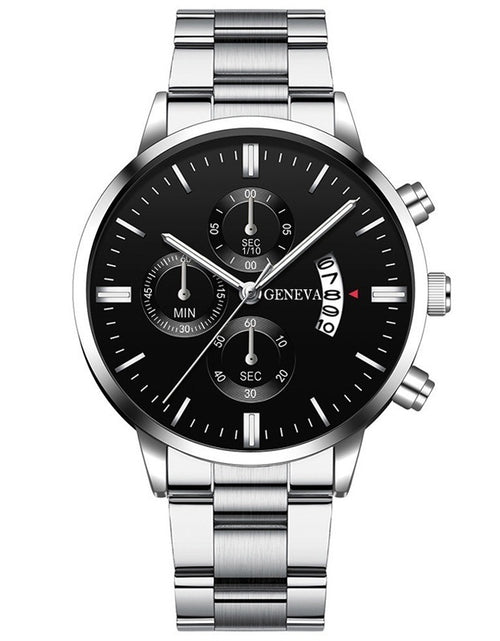 Load image into Gallery viewer, Fashion Mens Watches Luxury Silver Stainless Steel Quartz Wrist Watch Man Business Watch for Men Clock relogio masculino
