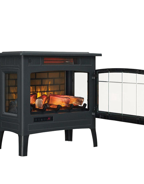 Load image into Gallery viewer, Black Infrared Quartz Electric Fireplace Stove Heater
