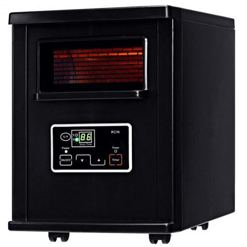 Load image into Gallery viewer, 1500 W Electric Portable Remote Infrared Heater - Color: Black
