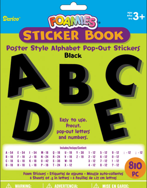 Load image into Gallery viewer, Alphabet Sticker Book Poster Style Black
