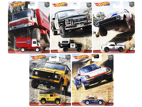 Load image into Gallery viewer, &quot;Wild Terrain&quot; 5 piece Set &quot;Car Culture&quot; Series Diecast Model Cars by Hot Wheels
