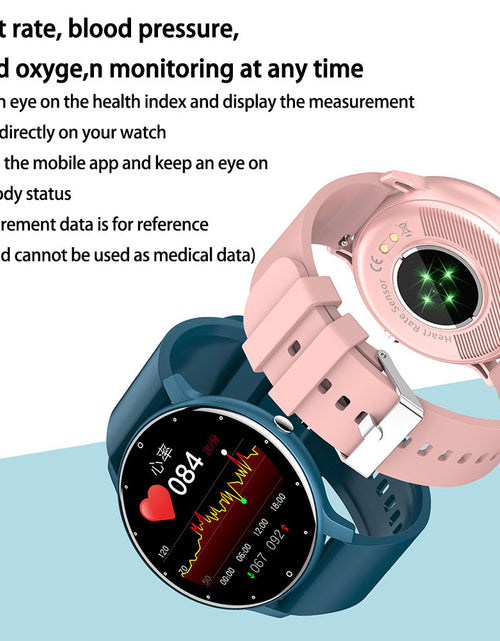 Load image into Gallery viewer, 1.28 Inch Zl02 Smart Watch Heart Rate Blood Pressure Monitor Sport Running Watch Compatible for Android iOS Black

