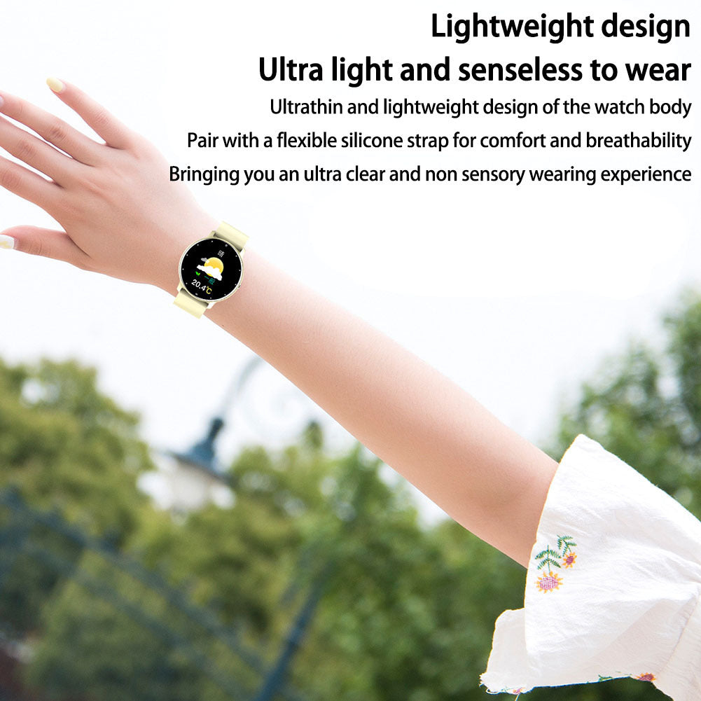1.28 Inch Zl02 Smart Watch Heart Rate Blood Pressure Monitor Sport Running Watch Compatible for Android iOS Black