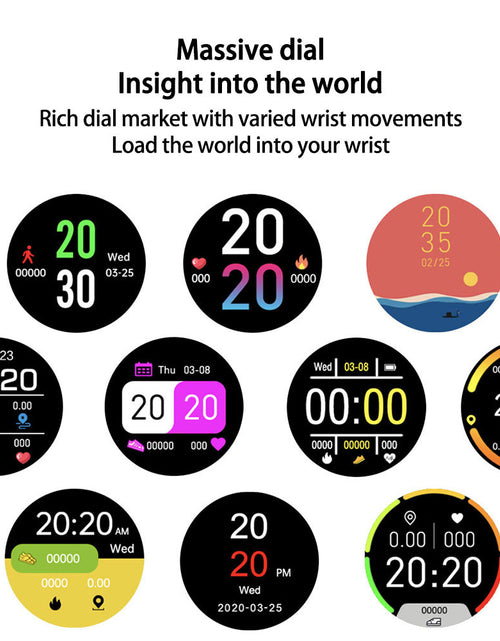 Load image into Gallery viewer, 1.28 Inch Zl02 Smart Watch Heart Rate Blood Pressure Monitor Sport Running Watch Compatible for Android iOS Black
