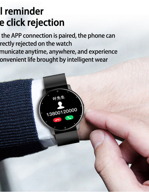 Load image into Gallery viewer, 1.28 Inch Zl02 Smart Watch Heart Rate Blood Pressure Monitor Sport Running Watch Compatible for Android iOS Black
