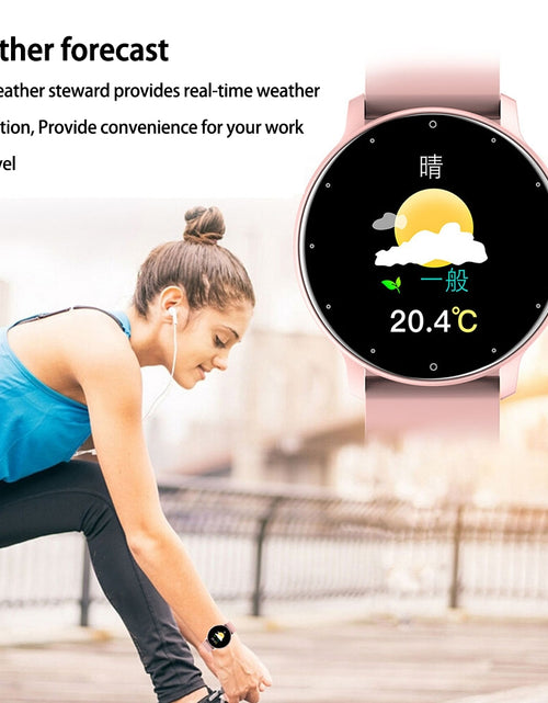 Load image into Gallery viewer, 1.28 Inch Zl02 Smart Watch Heart Rate Blood Pressure Monitor Sport Running Watch Compatible for Android iOS Black
