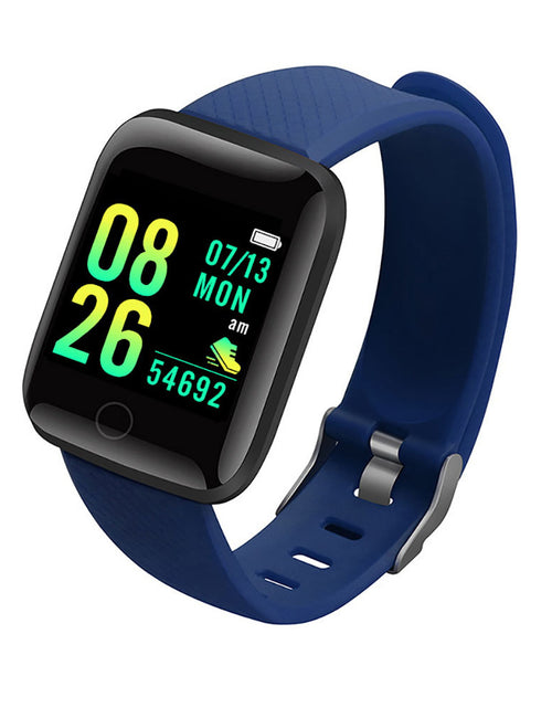 Load image into Gallery viewer, 116plus Smart Watch USB Charging D13 Sport Smartwatch Trackers Blood Pressure Heart Rate Monitor dark blue
