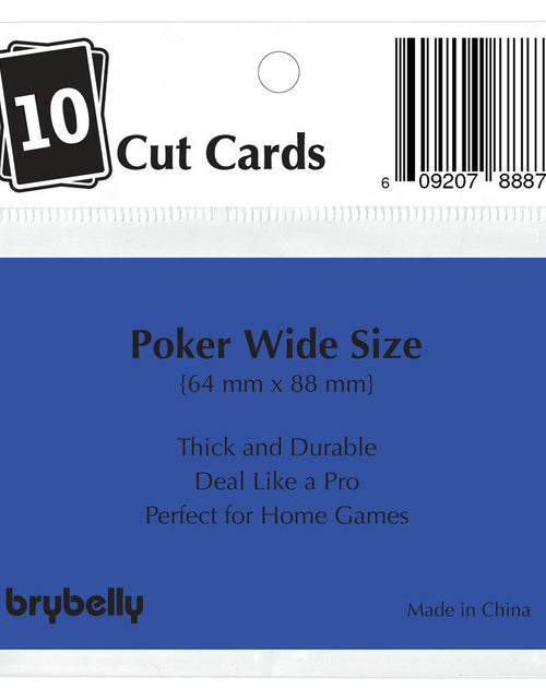 Load image into Gallery viewer, Set of 10 Blue Plastic Poker Size Cut Cards
