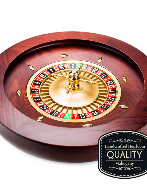 Load image into Gallery viewer, 18&quot; Casino Grade Deluxe Wooden Roulette Wheel
