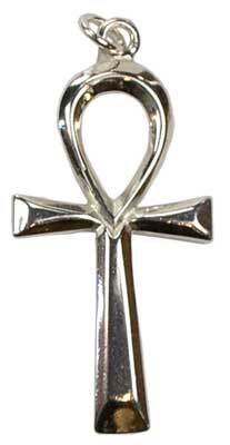 Load image into Gallery viewer, 1 1/2&quot; Ankh pendant sterling
