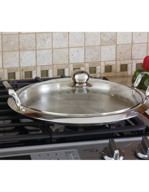 Load image into Gallery viewer, 12-Element High-Quality Stainless Steel Round Griddle with See-Thru Glass Cover
