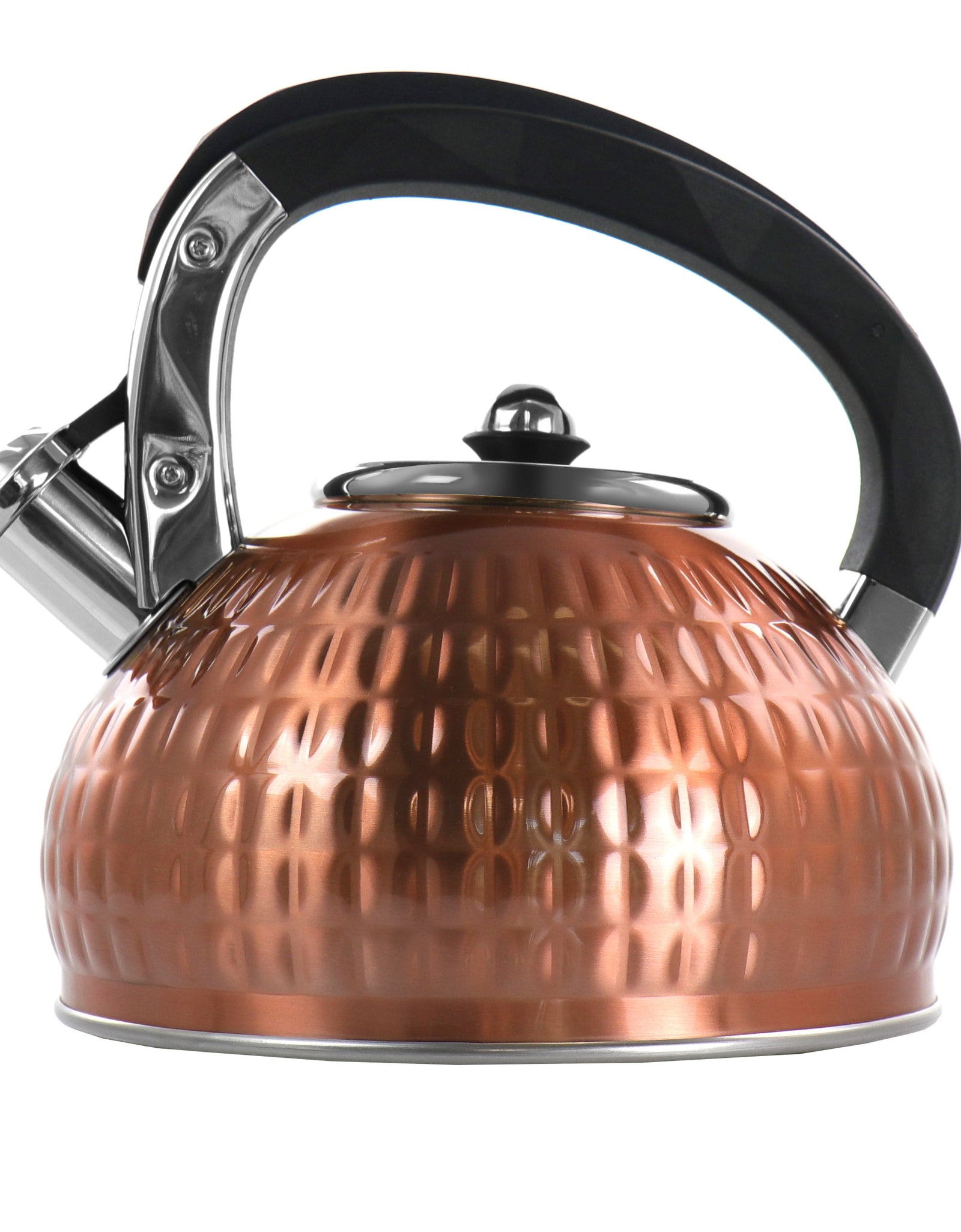 MegaChef 3 Liter Stovetop Whistling Kettle in Copper