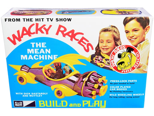 Load image into Gallery viewer, Skill 2 Snap Model Kit The Mean Machine with Dick Dastardly and Muttley Figurines &quot;Wacky Races&quot; (1968) TV Series 1/25 Scale Model by MPC
