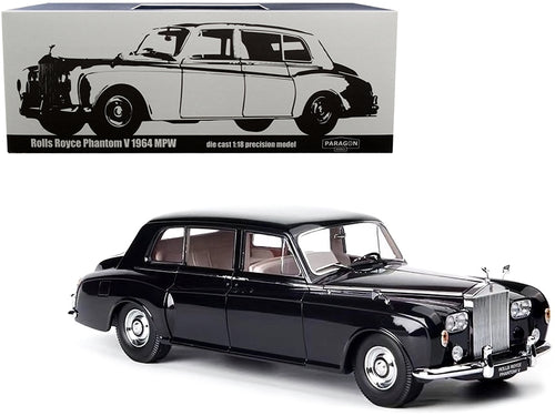 Load image into Gallery viewer, 1964 Rolls Royce Phantom V Midnight Blue Metallic 1/18 Diecast Model Car by Paragon
