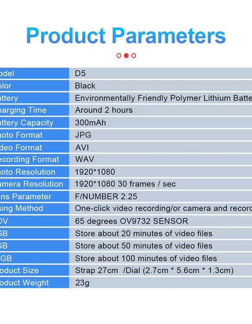 Load image into Gallery viewer, Sports Smart Bracelet Professional Recording Pen HD Noise Reduction Video Recorder Sports Mini Camera Smart Watch black
