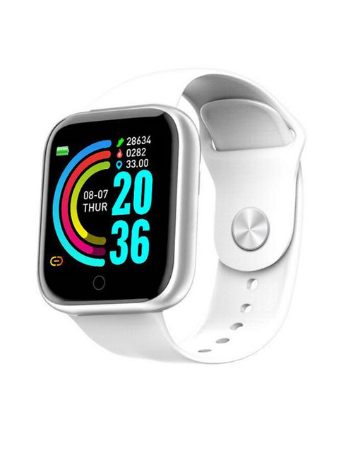Load image into Gallery viewer, Y68 Bluetooth-compatible Smart  Watch Fitness Tracker Sports Bracelet Heart Rate Monitor Blood Pressure Bracelet For Android Ios White

