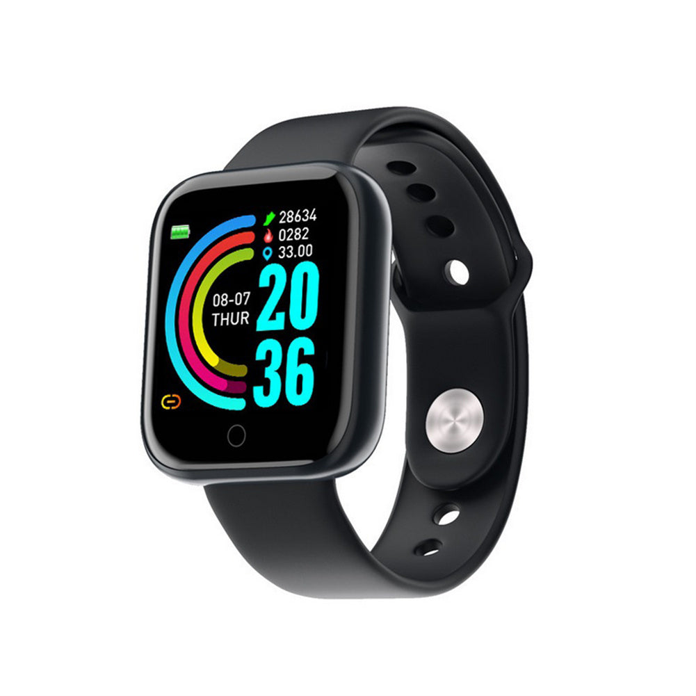 Y68 Bluetooth-compatible Smart  Watch Fitness Tracker Sports Bracelet Heart Rate Monitor Blood Pressure Bracelet For Android Ios White