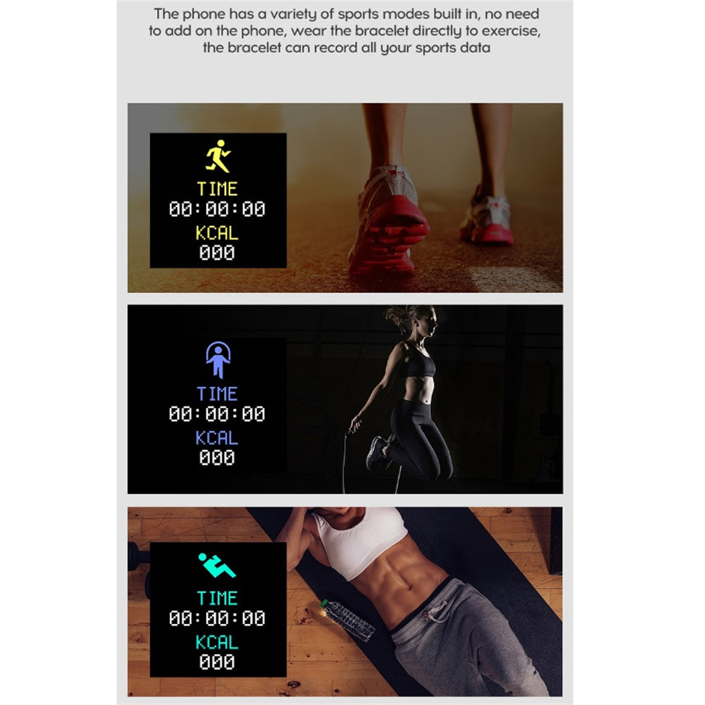 Y68 Bluetooth-compatible Smart  Watch Fitness Tracker Sports Bracelet Heart Rate Monitor Blood Pressure Bracelet For Android Ios White