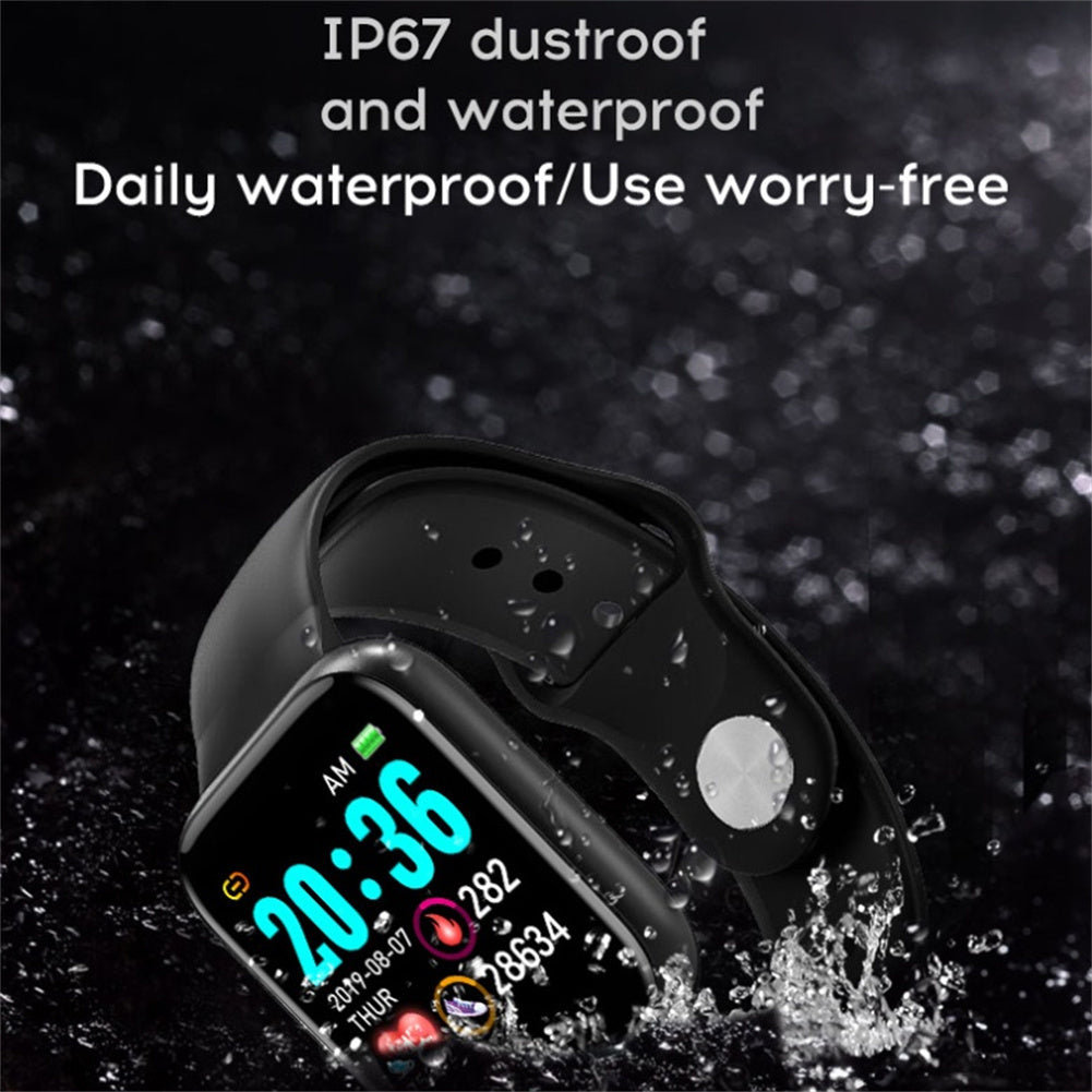 Y68 Bluetooth-compatible Smart  Watch Fitness Tracker Sports Bracelet Heart Rate Monitor Blood Pressure Bracelet For Android Ios White