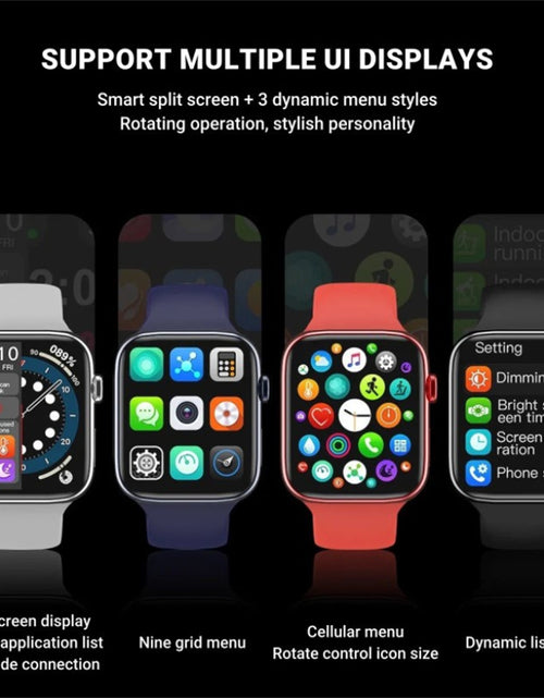 Load image into Gallery viewer, T500+ Smart Bracelet Bluetooth Calling Music Touch-screen Heart Rate Blood Pressure Monitoring Fitness Watch Blue
