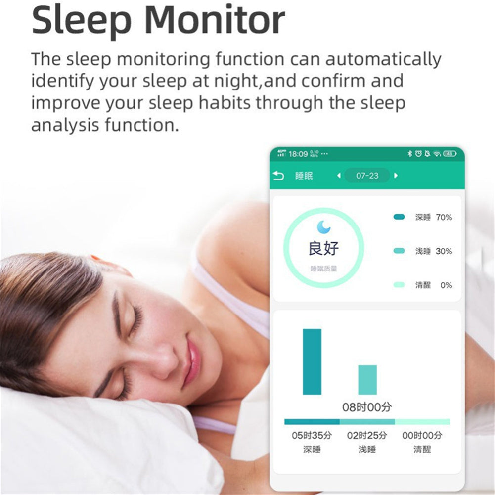 T500+ Smart Bracelet Bluetooth Calling Music Touch-screen Heart Rate Blood Pressure Monitoring Fitness Watch Blue