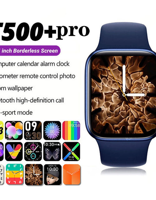 Load image into Gallery viewer, T500+ Pro Smart Watch with 1.75-inch Large Touch-screen Bluetooth Calling Waterproof Sports Fitness Bracelet Blue
