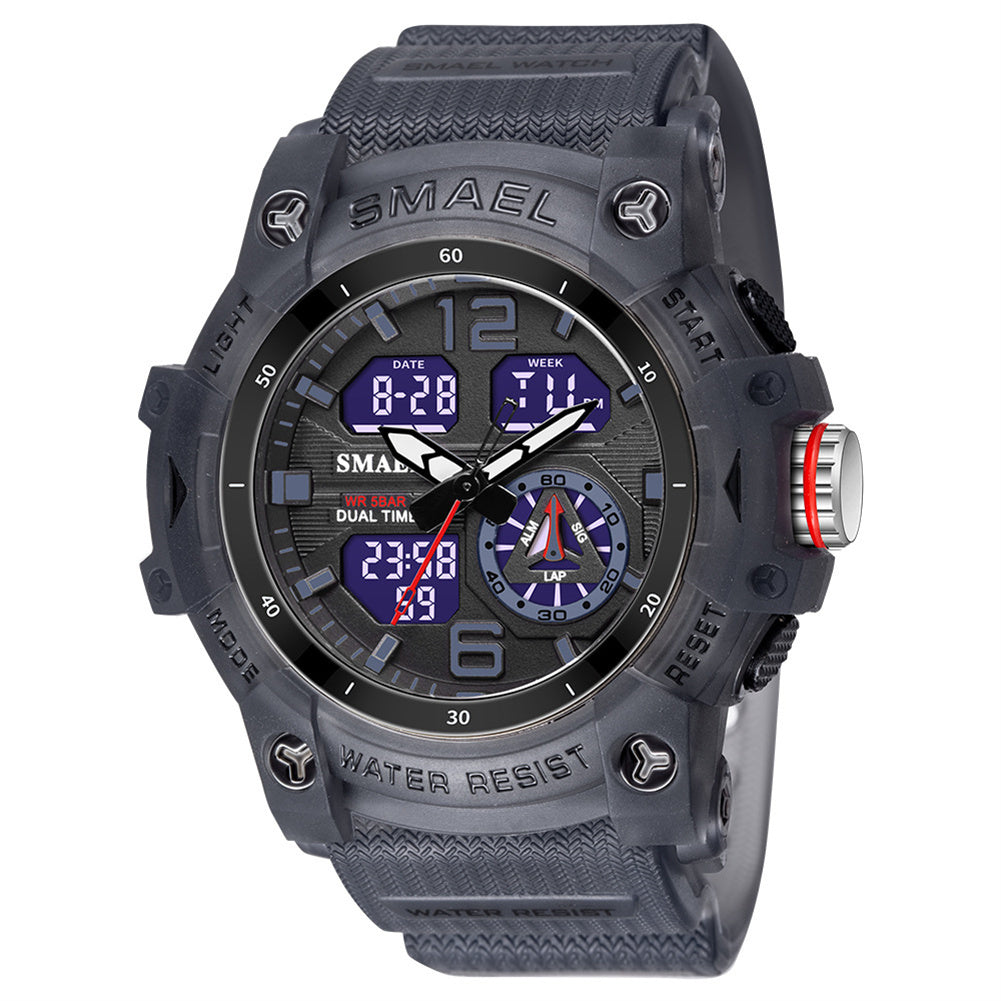 SMAEL Luxury Men Fashion Business Watch Led Digital Sports Quartz Wristwatch Casual Waterproof Watches Black Gold
