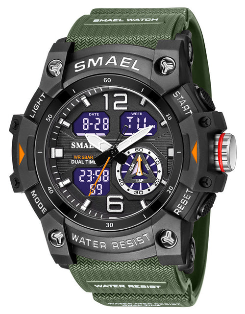 Load image into Gallery viewer, SMAEL Luxury Men Fashion Business Watch Led Digital Sports Quartz Wristwatch Casual Waterproof Watches Black Gold
