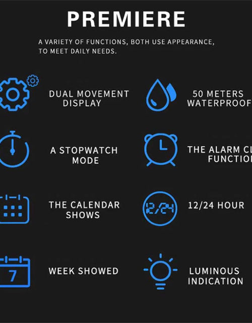 Load image into Gallery viewer, SMAEL Luxury Men Fashion Business Watch Led Digital Sports Quartz Wristwatch Casual Waterproof Watches Black Gold
