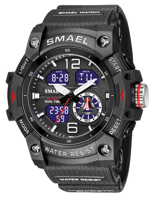 Load image into Gallery viewer, SMAEL Luxury Men Fashion Business Watch Led Digital Sports Quartz Wristwatch Casual Waterproof Watches Black Gold
