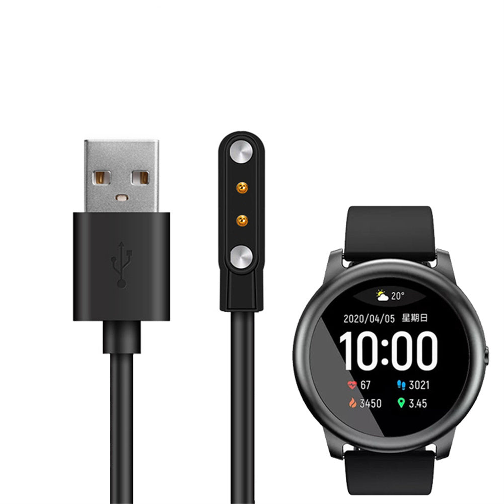 Smart Watch Charger Fast Charging Cable Power Adapter Compatible For Xiaomi Haylou Solar Ls05/ls02/ls01 black compatible for solar/LS05