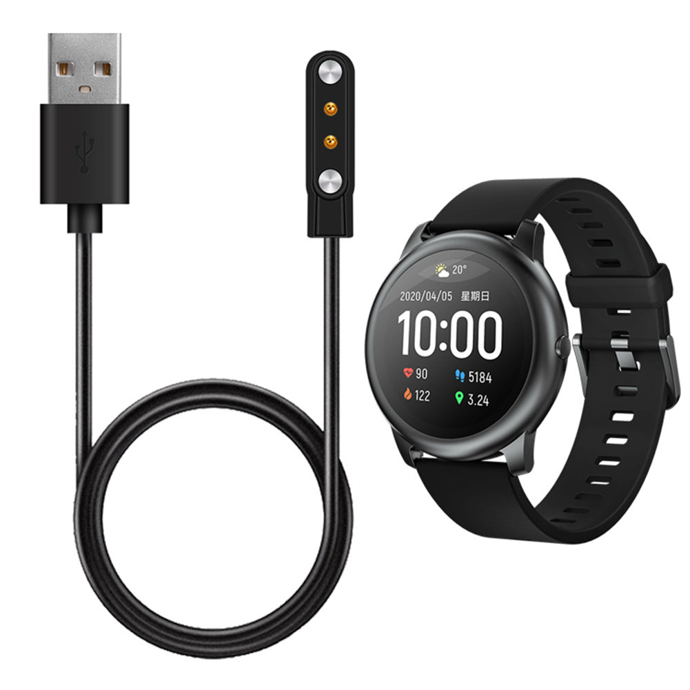 Smart Watch Charger Fast Charging Cable Power Adapter Compatible For Xiaomi Haylou Solar Ls05/ls02/ls01 black compatible for solar/LS05