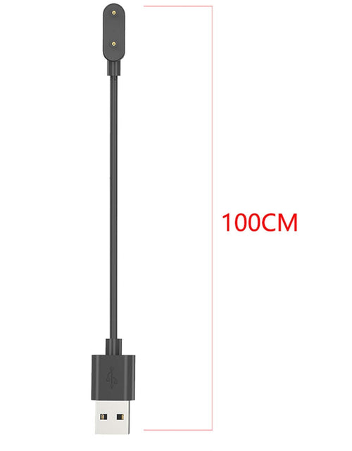 Load image into Gallery viewer, 100cm Smart Bracelet Magnetic Charging Cable Power Adapter Built-in Smart Chip Compatible For Keep Band B4 black

