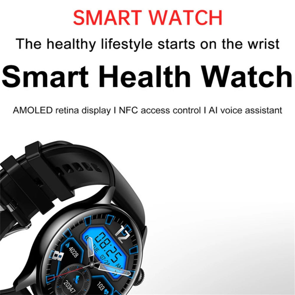 Hk8pro Smart Watch Amoled Bluetooth Call Voice Control Bracelet Heart Rate Monitor Fitness Smartwatch Silver Steel