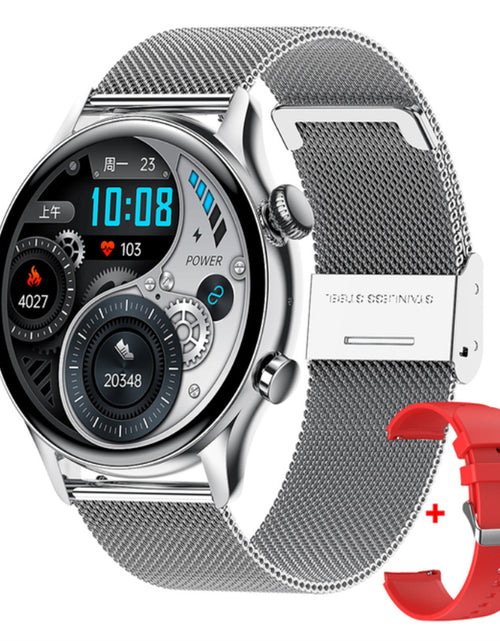 Load image into Gallery viewer, Hk8pro Smart Watch Amoled Bluetooth Call Voice Control Bracelet Heart Rate Monitor Fitness Smartwatch Silver Steel

