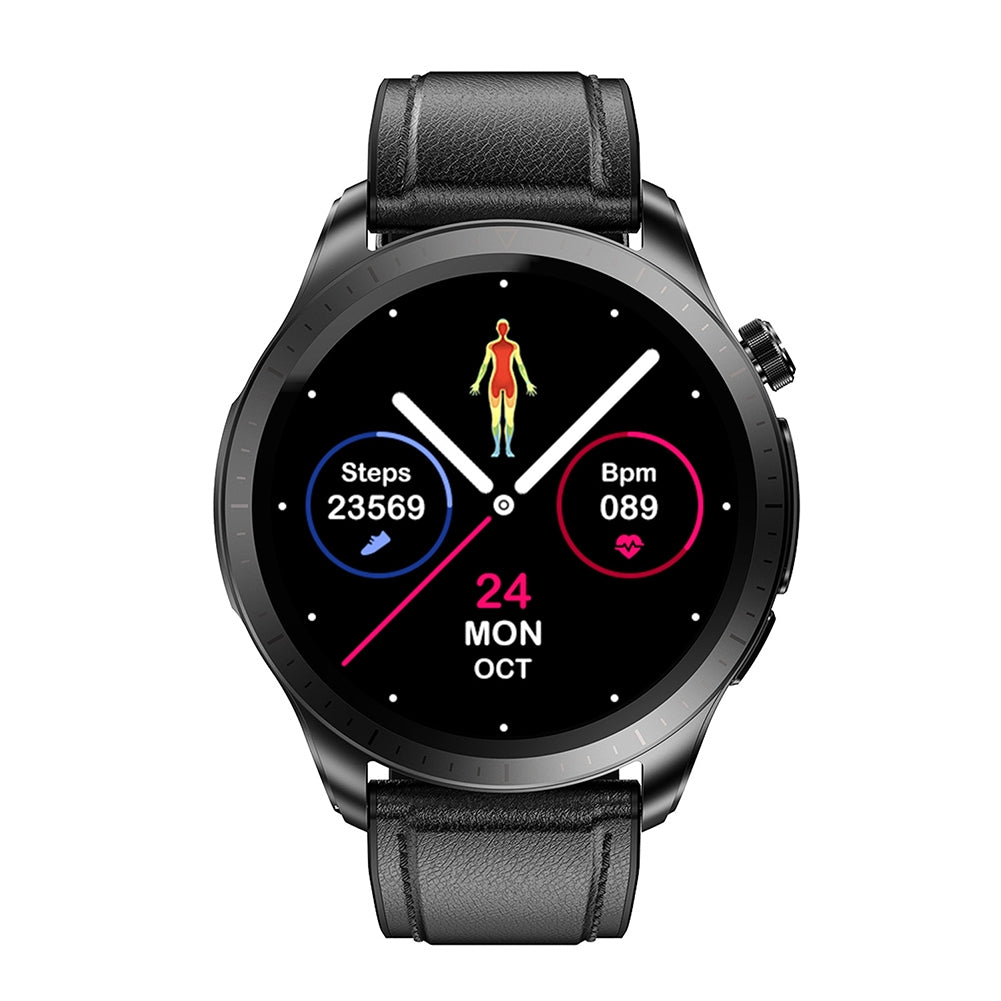 E420 Smart Watch Ecg Ppg Heart Rate Blood Pressure Blood Sugar Health Monitor Waterproof Fitness Bracelet Black Steel