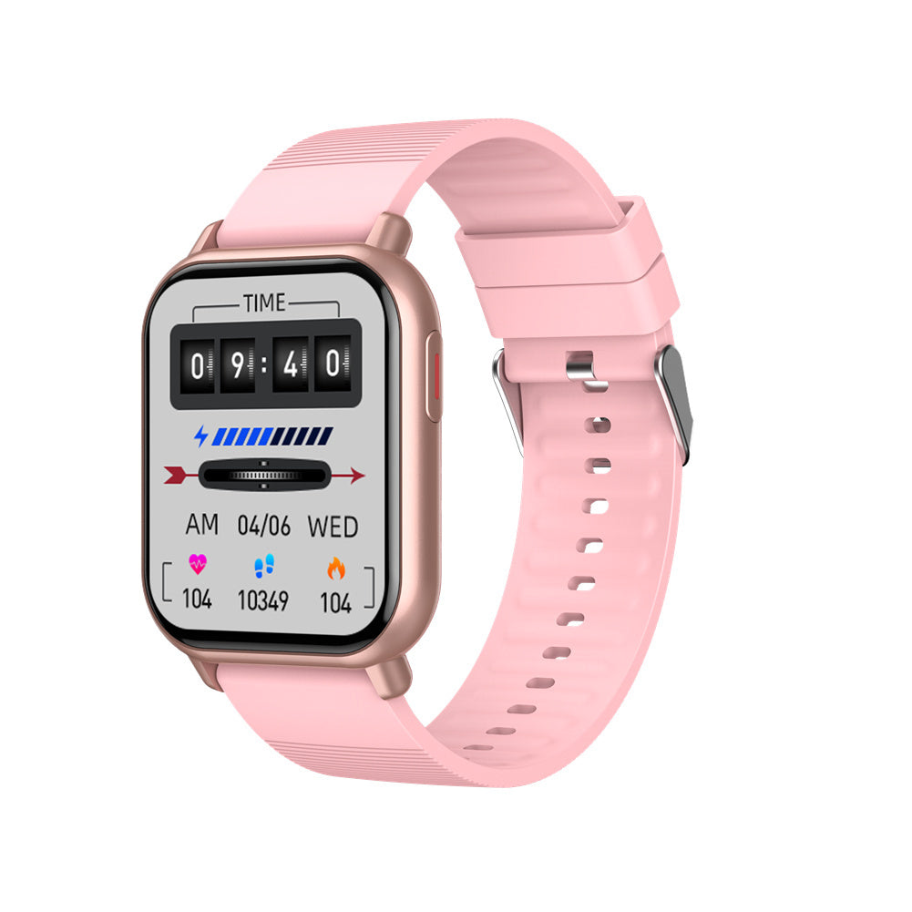 Zw32 Smart Watch 1.85 HD Screen Heart Rate Blood Oxygen Body Temperature Monitoring Magnetic Charging Wristwatch Pink